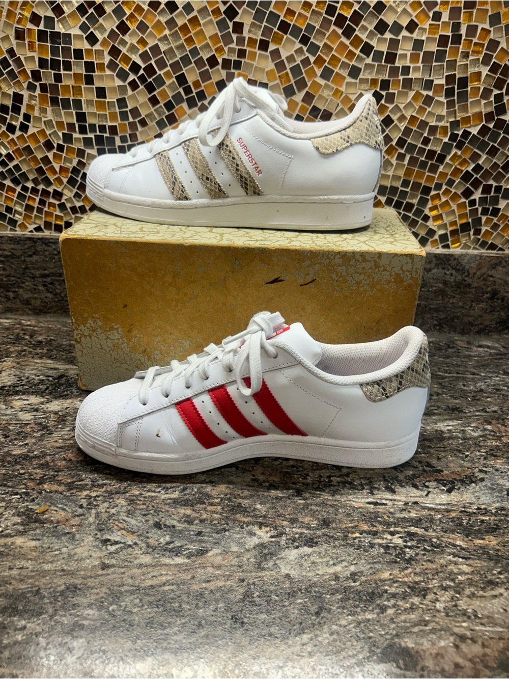 ADIDAS superstar snakeskin shoes .. women’s 9.5